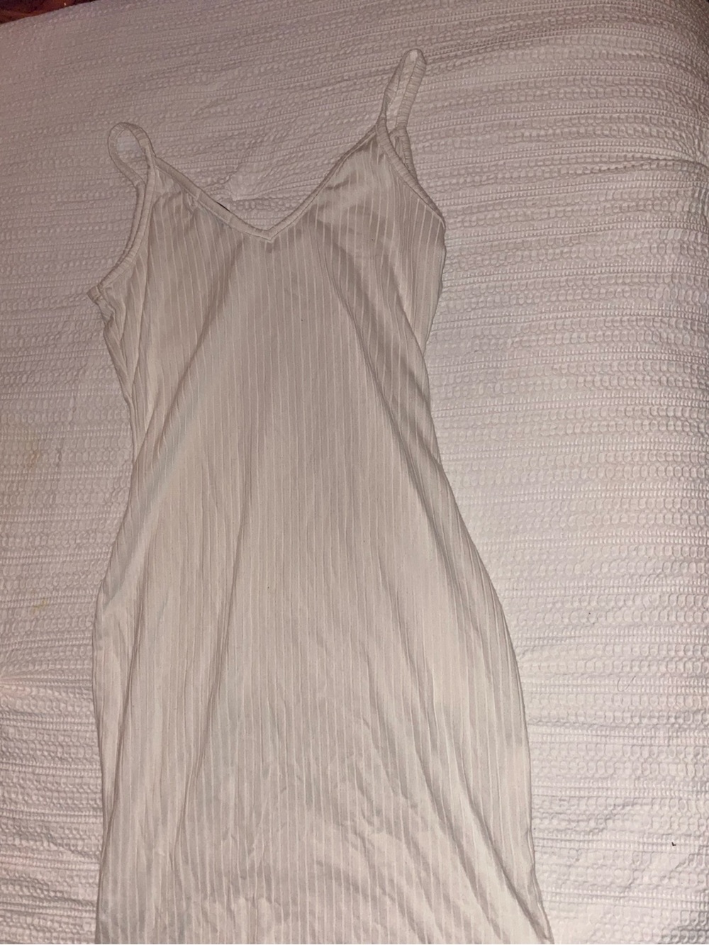 Fashion Nova Cream Slip Mini Dress